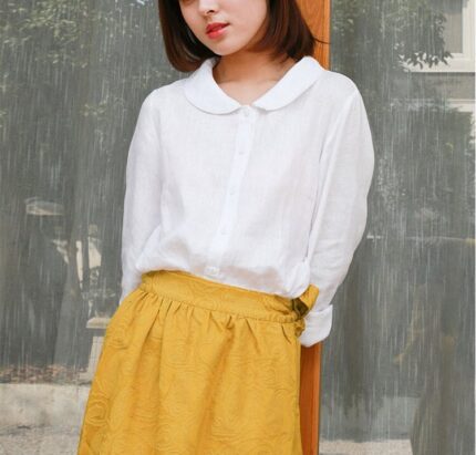 Relaxed Linen Shirt Chill Weekend Vibe for Warm Days F192