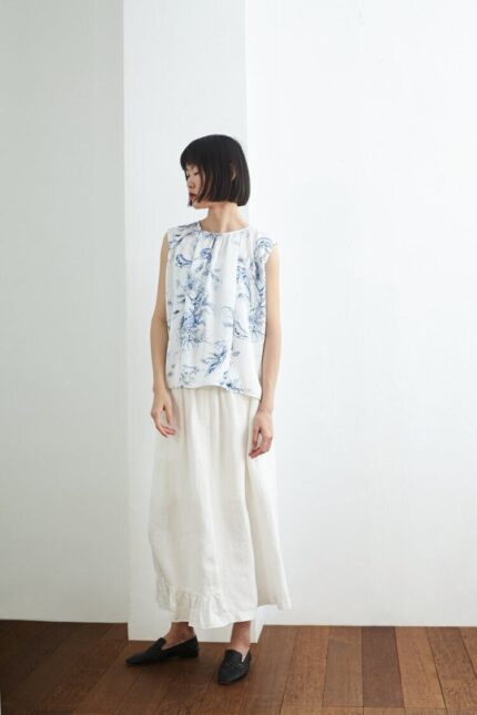 Casual Linen Skirt Effortless Summer Wear F177